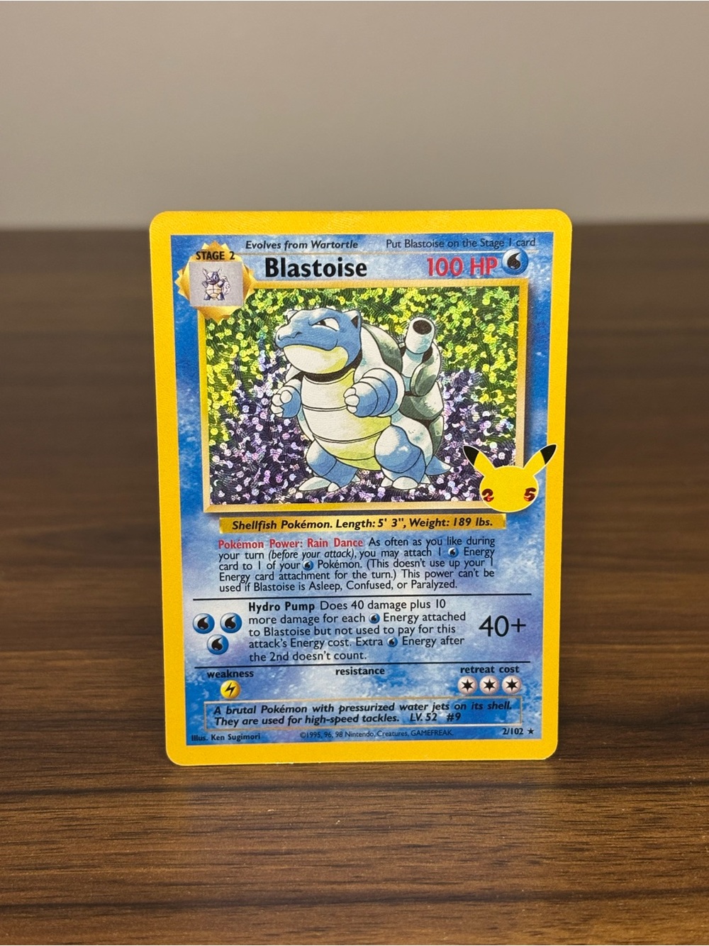 Blastoise Pokemon TCG Celebrations: Classic Collection Holo 2/102